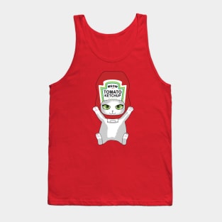 Ketchup Tomato Sauce Cat Tank Top